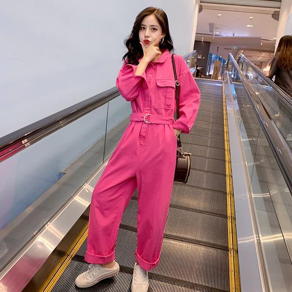 women's jumpsuits & rompers vintage fashion jumpsuit romper women belt pockets button casual 2021 spring long sleeve female rose overal, Black;white
women's jumpsuits & rompers vintage fashion jumpsuit romper women belt pockets button casual 2021 spring long sleeve female rose overal, Black;white