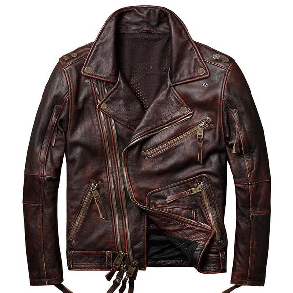 men's leather & faux arrival man real motorcycle jackets 100% genuine cow cycle coats for, Black
men's leather & faux arrival man real motorcycle jackets 100% genuine cow cycle coats for, Black