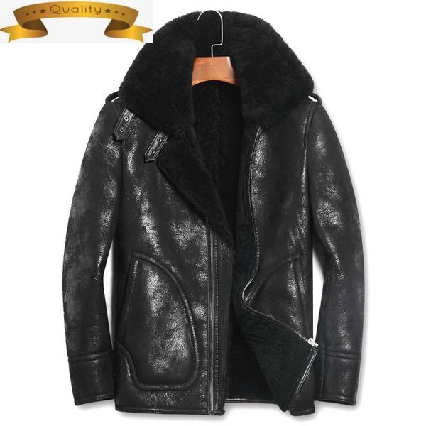 fur jacket real leather coat men short winter sheep shearling mens wool veste homme 178-1 yy910 men's & faux, Black
fur jacket real leather coat men short winter sheep shearling mens wool veste homme 178-1 yy910 men's & faux, Black