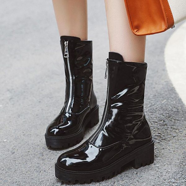 dress shoes leather front zip booty women's cotton padded boots in autumn and winter 2021 women boots#g1, Black
dress shoes leather front zip booty women's cotton padded boots in autumn and winter 2021 women boots#g1, Black