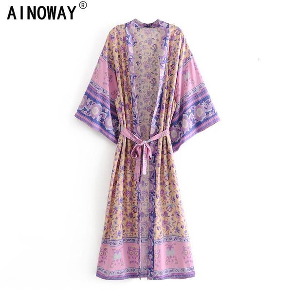 women's blouses & shirts vintage chic women multi floral print sashes bohemian kimono ladies v neck batwing sleeves boho maxi ro, White
women's blouses & shirts vintage chic women multi floral print sashes bohemian kimono ladies v neck batwing sleeves boho maxi ro, White
