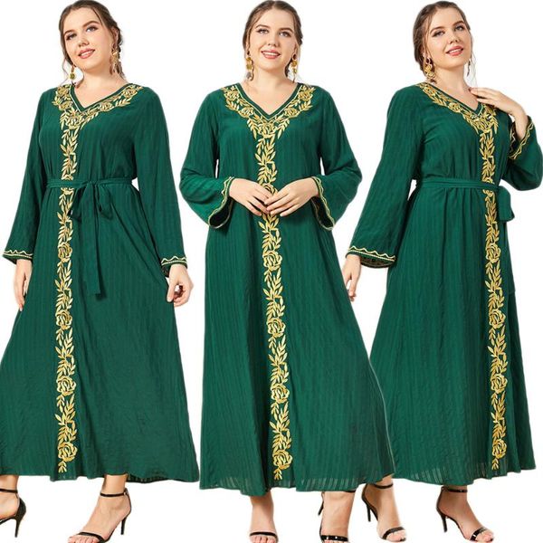 ethnic clothing gold color embroidery muslim women long dress v-neck arabic abaya ramadan turkey middle east dubai plus size maxi robe gown, Red
ethnic clothing gold color embroidery muslim women long dress v-neck arabic abaya ramadan turkey middle east dubai plus size maxi robe gown, Red