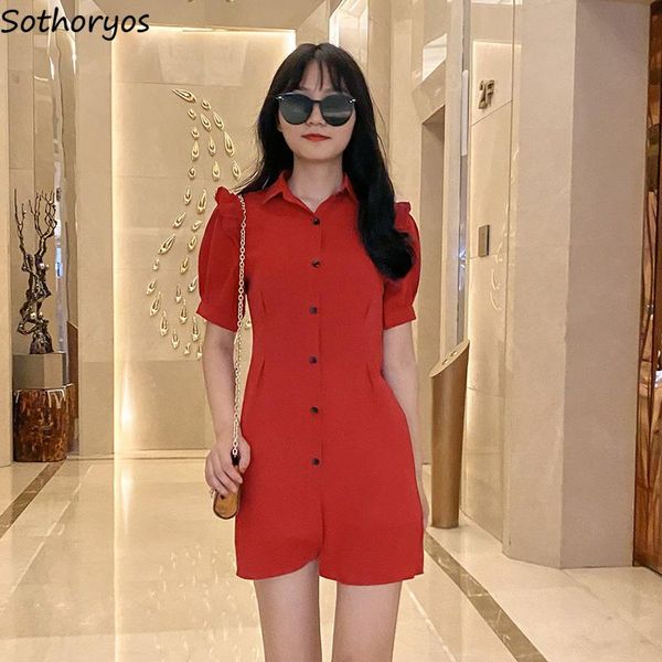 women short puff sleeve dress sweet single breasted student casual ins trendy slim elegant streetwear ol ulzzang female dresses, Black;gray
women short puff sleeve dress sweet single breasted student casual ins trendy slim elegant streetwear ol ulzzang female dresses, Black;gray