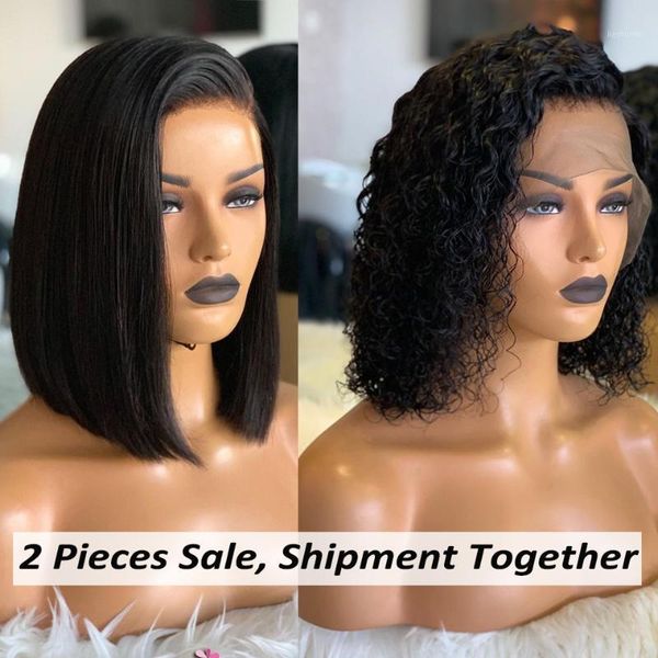 pieces 150% density bob lace front wigs for women brazilian remy curly human hair wig pre plucked wigs1, Black;brown
pieces 150% density bob lace front wigs for women brazilian remy curly human hair wig pre plucked wigs1, Black;brown