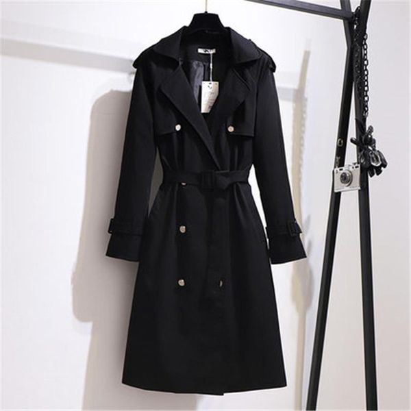 women's trench coats 2021 extra large size temperament double breasted windbreaker spring autumn long suit collar 11c, Tan;black
women's trench coats 2021 extra large size temperament double breasted windbreaker spring autumn long suit collar 11c, Tan;black