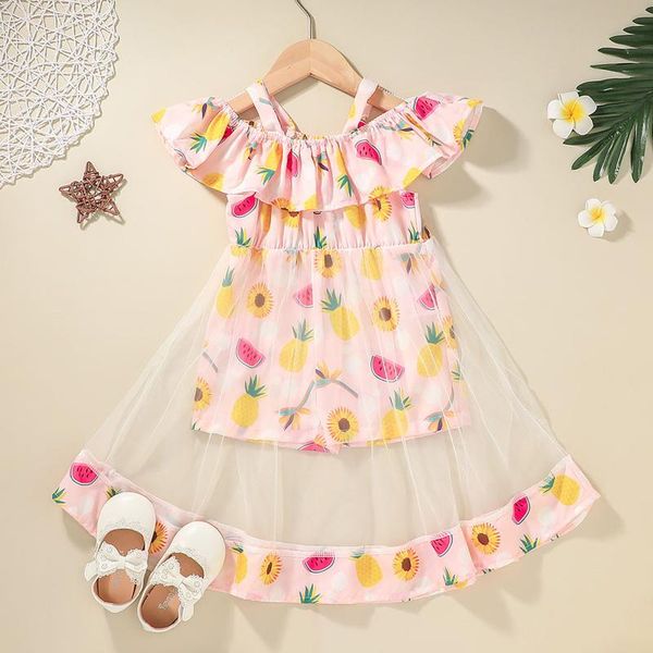 girl's dresses 2021 girls summer dress toddler kids baby ruffled suspender floral splice tulle romper jumpsuit mesh sling casual, Red;yellow
girl's dresses 2021 girls summer dress toddler kids baby ruffled suspender floral splice tulle romper jumpsuit mesh sling casual, Red;yellow