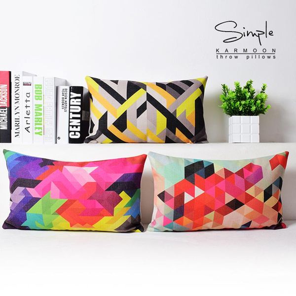 cushion/decorative pillow colorful geometric lumbar throw case linen rectangle decorative cushion cover pillows cases beautiful fundas de co
cushion/decorative pillow colorful geometric lumbar throw case linen rectangle decorative cushion cover pillows cases beautiful fundas de co
