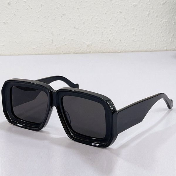 

sunglasses lw40064u black mens womens square concave-convex stereoscopic frame fashion classic trend brand glasses outdoor driving lw40064 4, White;black