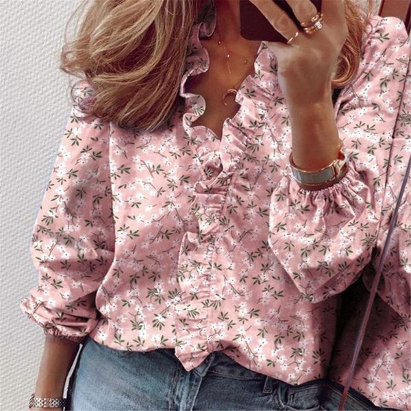 women's blouses & shirts office lady shirt blouse summer ruffle v-neck long sleeve letter print casual loose ladies elegant, White
women's blouses & shirts office lady shirt blouse summer ruffle v-neck long sleeve letter print casual loose ladies elegant, White