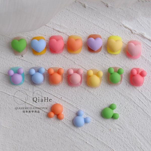 nail art decorations cute macaron frosted love decoration nails three-dimensional color peach heart accessories, Silver;gold 
nail art decorations cute macaron frosted love decoration nails three-dimensional color peach heart accessories, Silver;gold