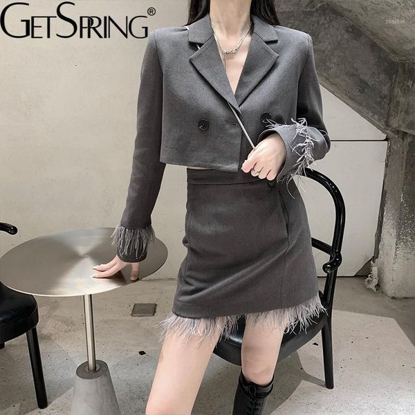 two piece dress getspring women skirt suits feather stitching female suit with fashion ladies short blazer a-line mini skirts 2021, White
two piece dress getspring women skirt suits feather stitching female suit with fashion ladies short blazer a-line mini skirts 2021, White