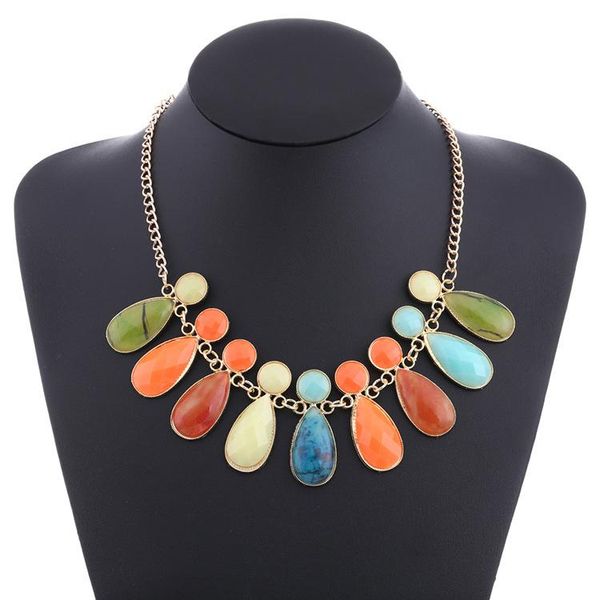 chokers color resin pendant necklace bohemia exaggerated bubble bead metal chain choker jewelry accessories charms party gift for women, Golden;silver
chokers color resin pendant necklace bohemia exaggerated bubble bead metal chain choker jewelry accessories charms party gift for women, Golden;silver