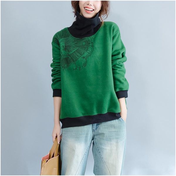women's hoodies & sweatshirts creative embroidery pattern jumper pullovers women sweatshirt turtleneck loose fleece hoodie mujer long s, Black
women's hoodies & sweatshirts creative embroidery pattern jumper pullovers women sweatshirt turtleneck loose fleece hoodie mujer long s, Black