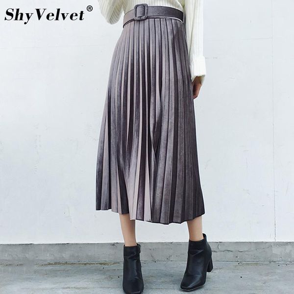 skirts women velvet long skirt autumn winter vintage velour pleated female with belt ladies fashion purple green black
skirts women velvet long skirt autumn winter vintage velour pleated female with belt ladies fashion purple green black