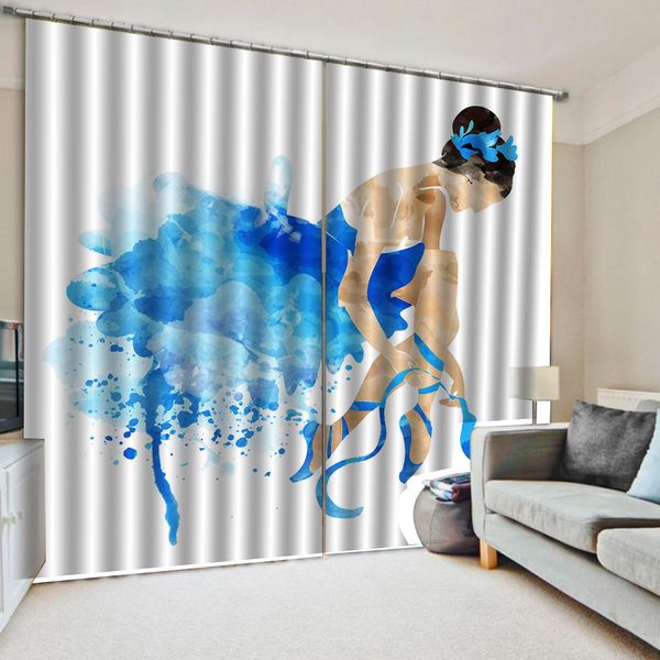 p blue beauty curtains 3d blackout living room bedding room drapes cotinas 
p blue beauty curtains 3d blackout living room bedding room drapes cotinas