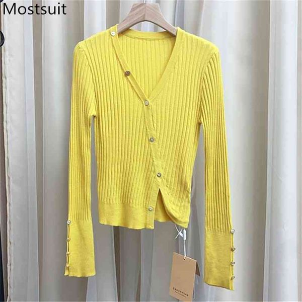 single-breasted knitted caridgan women full sleeve v-neck slim solid fashion sweater korean vintage ladies jumpers femme 210513, White;black
single-breasted knitted caridgan women full sleeve v-neck slim solid fashion sweater korean vintage ladies jumpers femme 210513, White;black