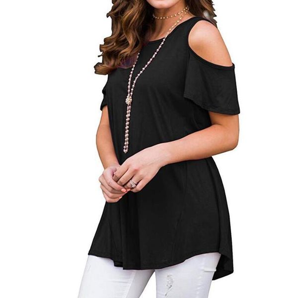 short sleeve casual cold shoulder womens t shirts tunic loose tshirts tees drop ship, White
short sleeve casual cold shoulder womens t shirts tunic loose tshirts tees drop ship, White