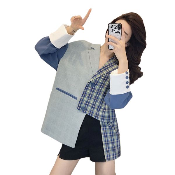 women's jackets coat spring korean irregular contrast color stitching fashion personality casua llapel z71 evtp, Black;brown
women's jackets coat spring korean irregular contrast color stitching fashion personality casua llapel z71 evtp, Black;brown