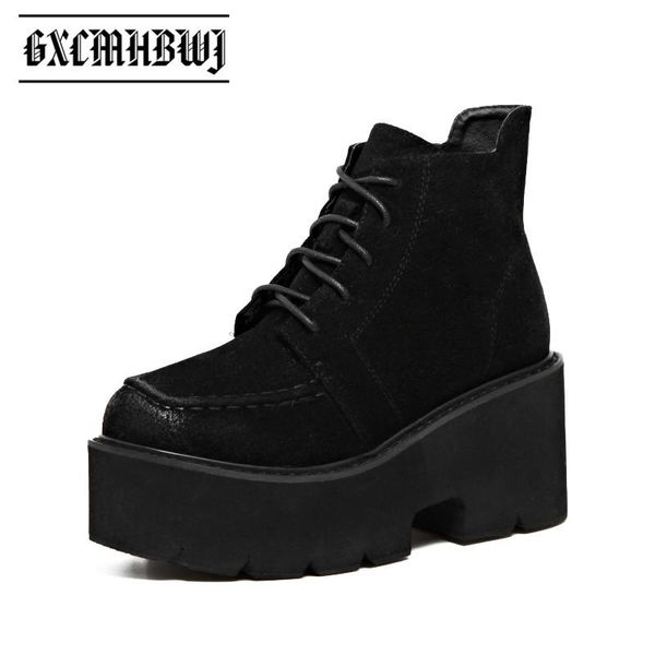 black punk lace up platform women boots gothic style suede thick bottom increasing heels woman shoes autumn ankle
black punk lace up platform women boots gothic style suede thick bottom increasing heels woman shoes autumn ankle