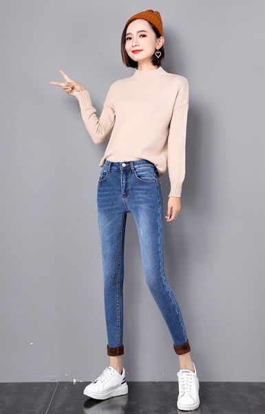 women's jeans warm for women plus size winter light blue solid skinny fleeces thick pencil pants with velvet denim trousers
women's jeans warm for women plus size winter light blue solid skinny fleeces thick pencil pants with velvet denim trousers