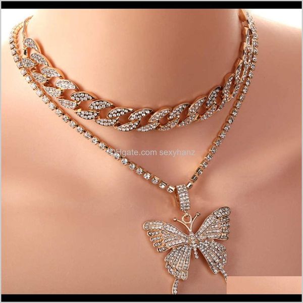 necklaces & pendants jewelry drop delivery 2021 pendant exaggerated micro inlaid diamond geometric womens suit cuba chain big butterfly neck, Silver
necklaces & pendants jewelry drop delivery 2021 pendant exaggerated micro inlaid diamond geometric womens suit cuba chain big butterfly neck, Silver