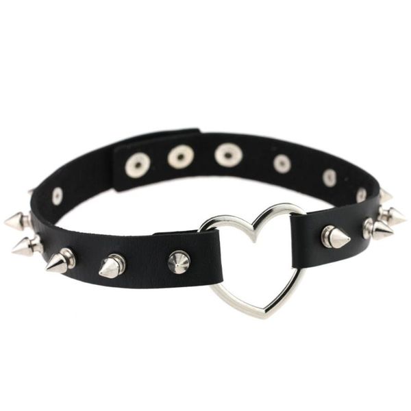 chokers faxu leather silver color heart spike collar women harness choker necklace for punk rivets chocker gothic jewelry, Golden;silver
chokers faxu leather silver color heart spike collar women harness choker necklace for punk rivets chocker gothic jewelry, Golden;silver
