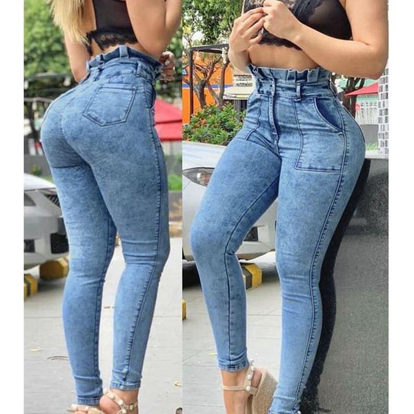 women's jeans mandylandy women high waist skinny pencil denim pants trousers casual autumn with wooden ears, Blue
women's jeans mandylandy women high waist skinny pencil denim pants trousers casual autumn with wooden ears, Blue