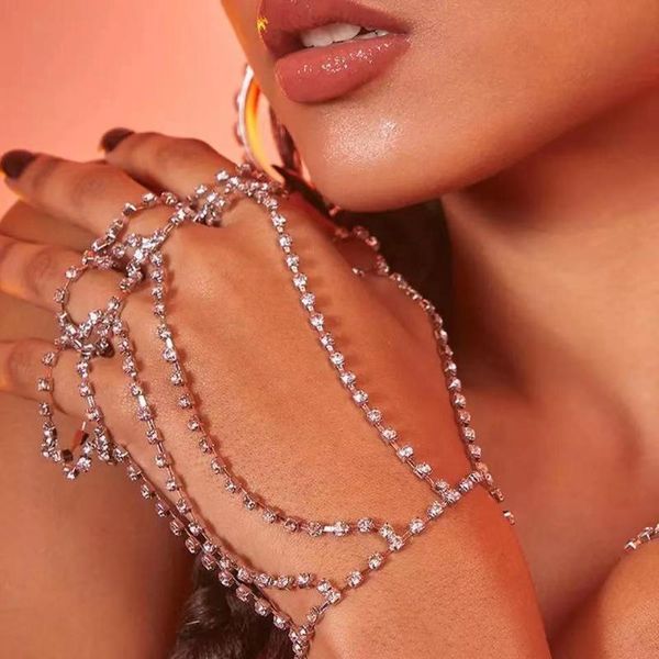 link, chain bohemian women metal bracelets crystal rhinestone finger bridal wedding party jewelry wholesale, Black
link, chain bohemian women metal bracelets crystal rhinestone finger bridal wedding party jewelry wholesale, Black