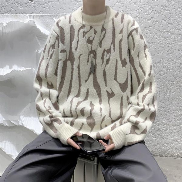 men's sweaters -5xl large size printed sweater men warm fashion casual knitted pullover loose long-sleeved mens jumper, White;black
men's sweaters -5xl large size printed sweater men warm fashion casual knitted pullover loose long-sleeved mens jumper, White;black