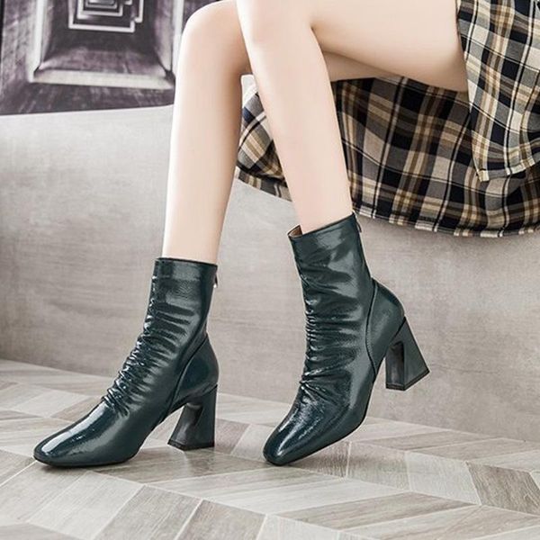 boots women's ankle fashion short fold female zipper botas mujer 2021 square toe ladies footwear slip-on pu leather, Black
boots women's ankle fashion short fold female zipper botas mujer 2021 square toe ladies footwear slip-on pu leather, Black