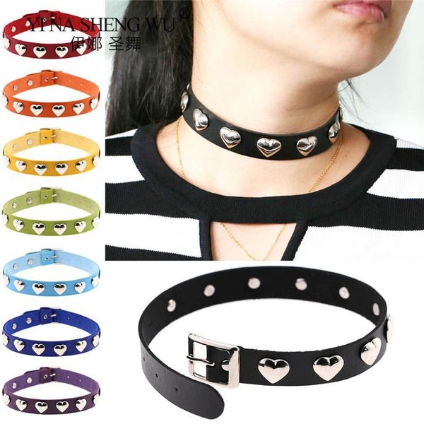 chokers punk gothic belt choker necklaces for women leather collar studded goth girl necklace chocker jewelry 16 color, Golden;silver
chokers punk gothic belt choker necklaces for women leather collar studded goth girl necklace chocker jewelry 16 color, Golden;silver