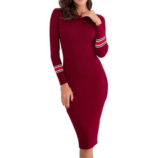 casual dresses cotton slim autumn and winter dress mid-long style knitted striped solid colors ladies elegant vestidos 2021 women, Black;gray
casual dresses cotton slim autumn and winter dress mid-long style knitted striped solid colors ladies elegant vestidos 2021 women, Black;gray