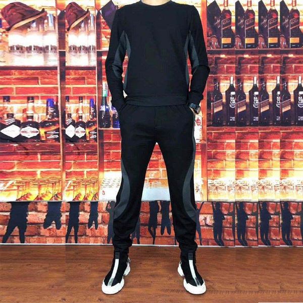 men's tracksuits autumn big yards suit male trend of cultivate one's morality long sleeve t-shirts two suits, Gray
men's tracksuits autumn big yards suit male trend of cultivate one's morality long sleeve t-shirts two suits, Gray