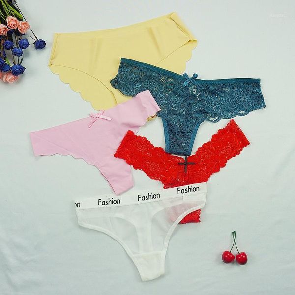 women's panties 5pcs/lots women lace thongs tangas seamless invisible ice silk underwear female intimate g-string sports t panty, Black;pink
women's panties 5pcs/lots women lace thongs tangas seamless invisible ice silk underwear female intimate g-string sports t panty, Black;pink