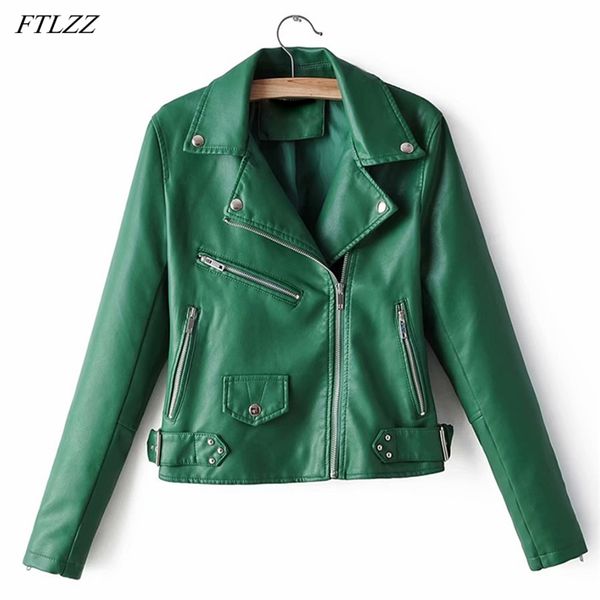 spring autumn women faux soft leather short jacket motorcycle turndown collar zipper pu coat black punk outwear 210430
spring autumn women faux soft leather short jacket motorcycle turndown collar zipper pu coat black punk outwear 210430
