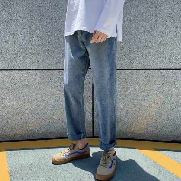 men's pants retro jeans men straight leg loose pendant wide dad net red hair edge nine - minute, Black
men's pants retro jeans men straight leg loose pendant wide dad net red hair edge nine - minute, Black