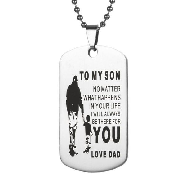 pendant necklaces to my son necklace stainless steel tag dog chain love gift (3), Silver
pendant necklaces to my son necklace stainless steel tag dog chain love gift (3), Silver