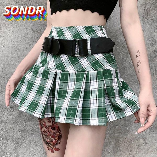 skirts sondr pleated skirt women's a-line nightclub party mini punk japanese style, Black
skirts sondr pleated skirt women's a-line nightclub party mini punk japanese style, Black