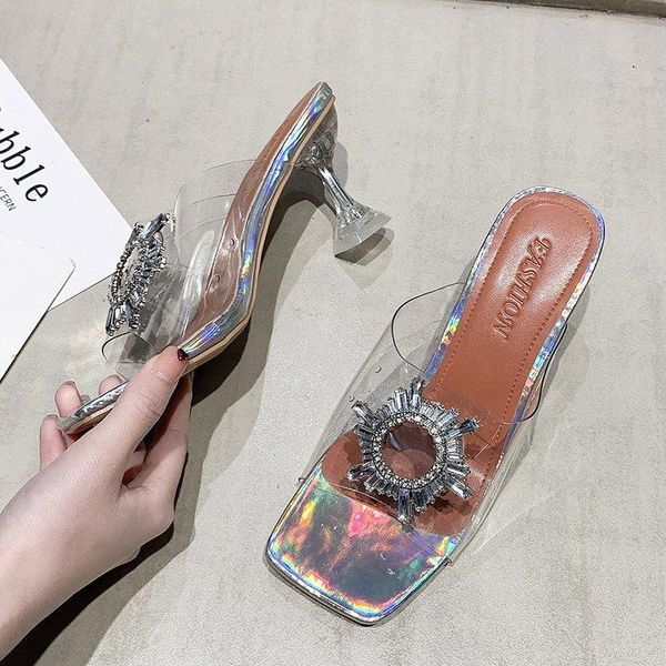 transparent crystal sun flowers buckle womens slippers summer square toe ladies strange high heels sandals shoes, Black
transparent crystal sun flowers buckle womens slippers summer square toe ladies strange high heels sandals shoes, Black