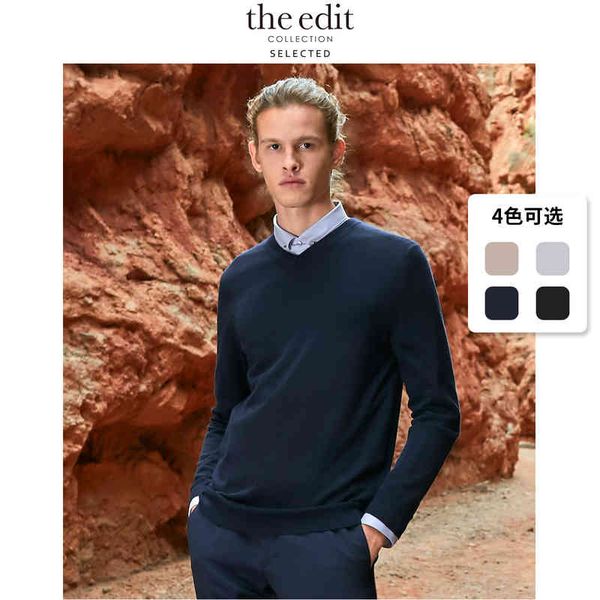 selected men's winter 100% wool v-neckline knit sweater s|419424534, Black
selected men's winter 100% wool v-neckline knit sweater s|419424534, Black