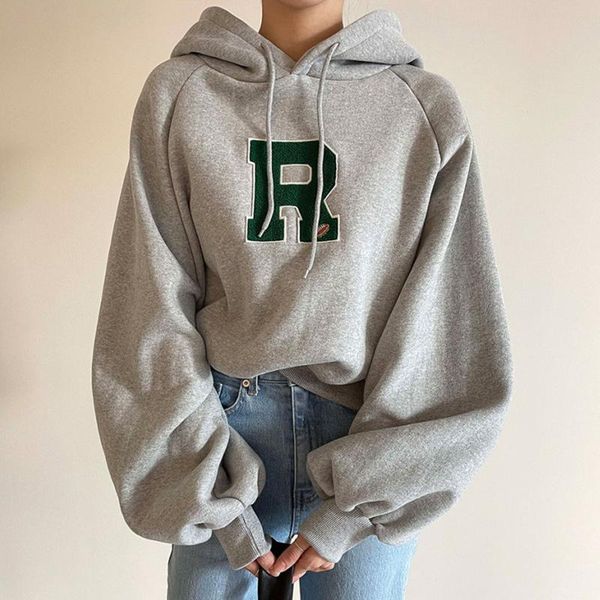 women's hoodies & sweatshirts hooded pullover letter embroidery women loose lantern sleeve plush korean style autumn winter pullovers, Black
women's hoodies & sweatshirts hooded pullover letter embroidery women loose lantern sleeve plush korean style autumn winter pullovers, Black