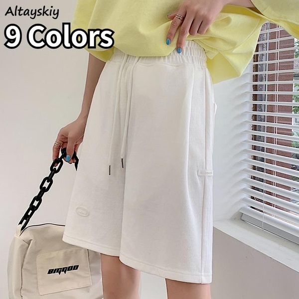 women's shorts women elastic waist solid casual all-match fashion ulzzang pockets chic loose student harajuku soft trendy leisure est, White;black
women's shorts women elastic waist solid casual all-match fashion ulzzang pockets chic loose student harajuku soft trendy leisure est, White;black