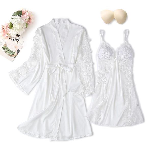 white 2pcs bridal bridesmaids kimono robe gown suit lady sweet lace trim home dress with bra lingerie hollow out sleepwear women's, Black;red
white 2pcs bridal bridesmaids kimono robe gown suit lady sweet lace trim home dress with bra lingerie hollow out sleepwear women's, Black;red