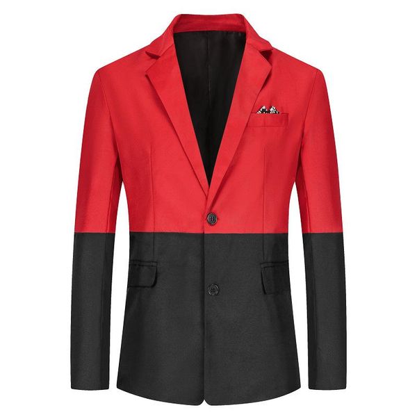 men's suits & blazers 2021 fashion small suit jacket korean slim color combination long sleeve single button casual personality trend, White;black
men's suits & blazers 2021 fashion small suit jacket korean slim color combination long sleeve single button casual personality trend, White;black