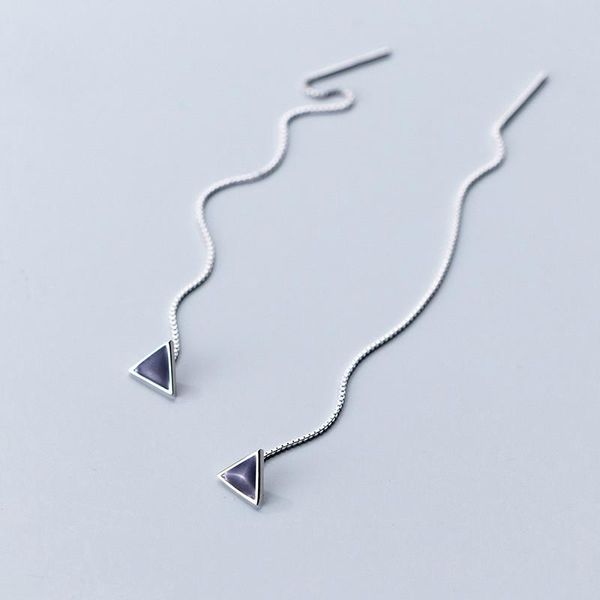 dangle & chandelier ear line chain long women's fashion jewelry white female simple black triangle trend, Silver
dangle & chandelier ear line chain long women's fashion jewelry white female simple black triangle trend, Silver
