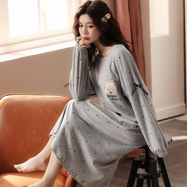 autumn winter warm nightgown cute womens sleepwears litter bear dot girls long sleeve soft pyjamas cotton loose casual nightdress, Black;red
autumn winter warm nightgown cute womens sleepwears litter bear dot girls long sleeve soft pyjamas cotton loose casual nightdress, Black;red
