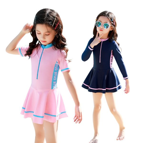 children's long sleeve fashion middle big girl's korean princess one piece lovely foreign style swimsuit, White;black
children's long sleeve fashion middle big girl's korean princess one piece lovely foreign style swimsuit, White;black