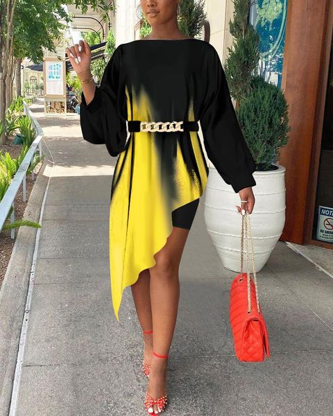 casual dresses rmsfe 2021 women's long sleeve straight neck fashion simple print loose - without belt dress, Black;gray
casual dresses rmsfe 2021 women's long sleeve straight neck fashion simple print loose - without belt dress, Black;gray