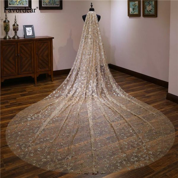 bridal veils favordear wedding accessories luxuious 4m gold leaves pattern cathedral veil velos de noiva 1 tier with comb, Black
bridal veils favordear wedding accessories luxuious 4m gold leaves pattern cathedral veil velos de noiva 1 tier with comb, Black