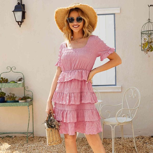 jumpsuit sweet pink cascading ruffle spring summer cake for women square collar butterfly sleeve mini female es vestidos, Black;white
jumpsuit sweet pink cascading ruffle spring summer cake for women square collar butterfly sleeve mini female es vestidos, Black;white